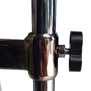 Double clothing rack height adjustment middle bar